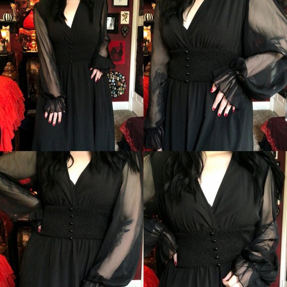 Shein Witchy Mesh Maxi Dress 